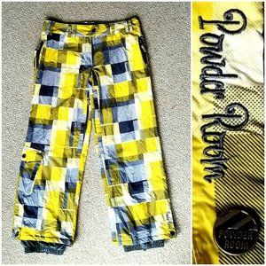 RIPZONE Powder Room Snowboard Pants in Yellow/Grey